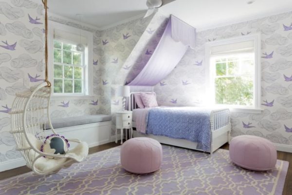 dekor kamar anak perempuan ungu