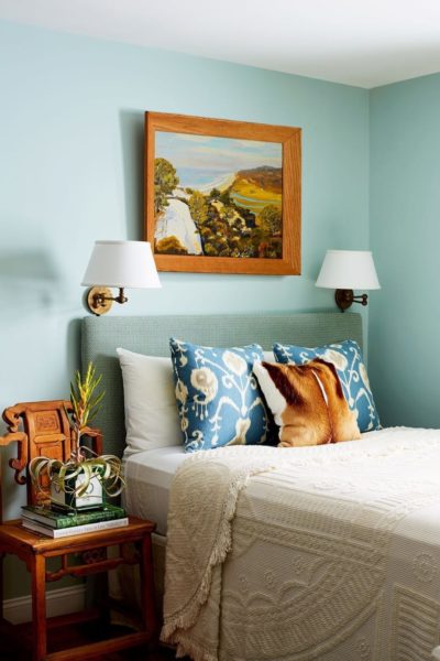 dekor kamar sederhana warna biru