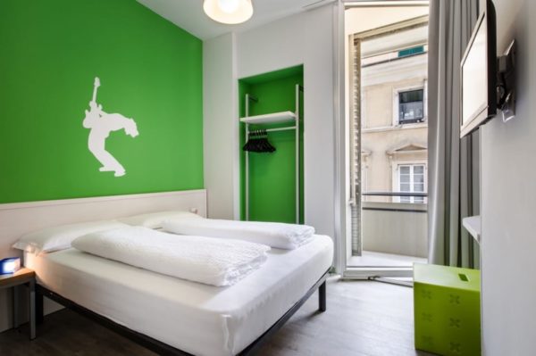dekorasi kamar minimalis warna hijau
