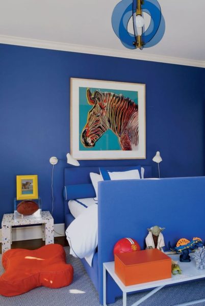 dekorasi kamar warna biru muda