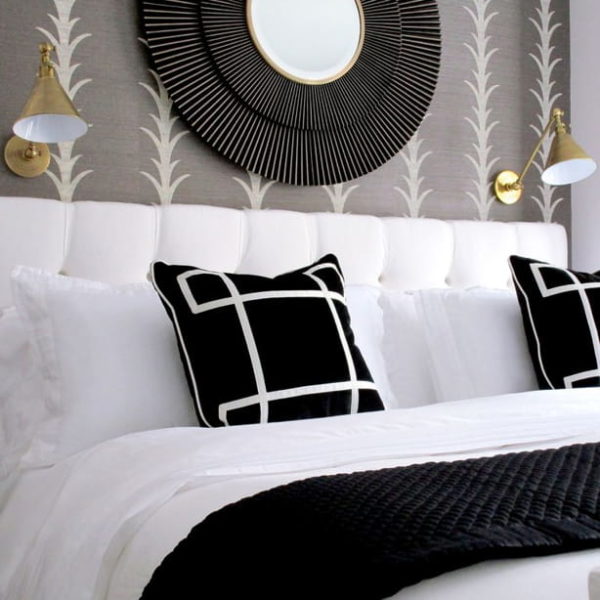 dekorasi kamat tidur hitam putih