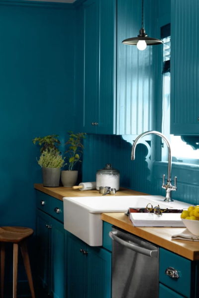 warna dapur biru
