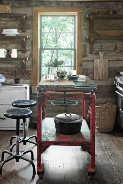 warna dapur motif kayu tua