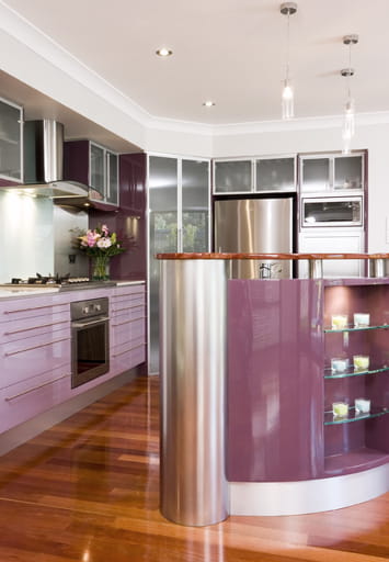 warna dapur ungu muda