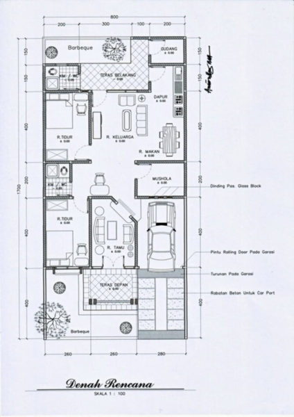 desain rumah 2 kamar ukuran 7x9