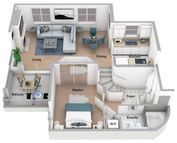 model desain 3d denah rumah