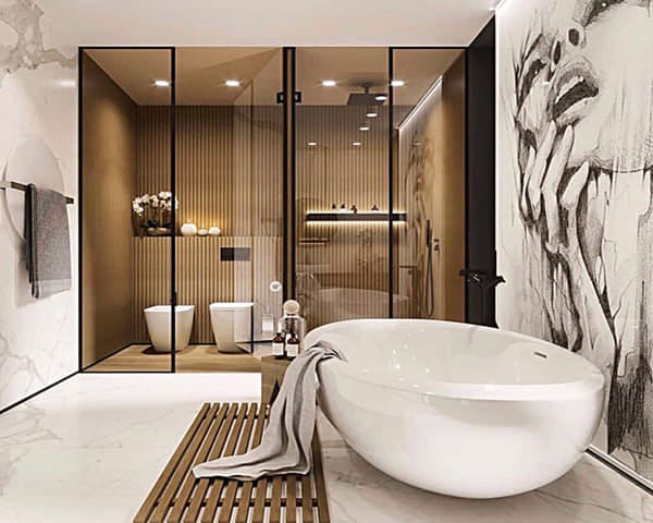 desain kamar mandi aesthetic
