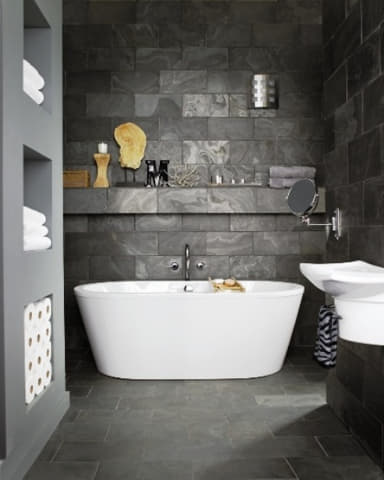 desain kamar mandi batu alam modern