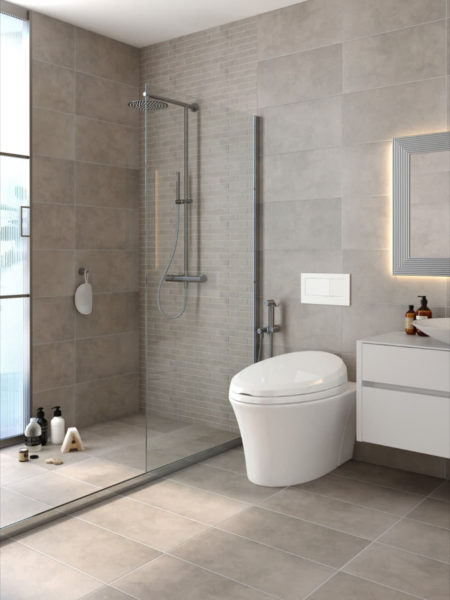 desain kamar mandi minimalis kloset duduk shower