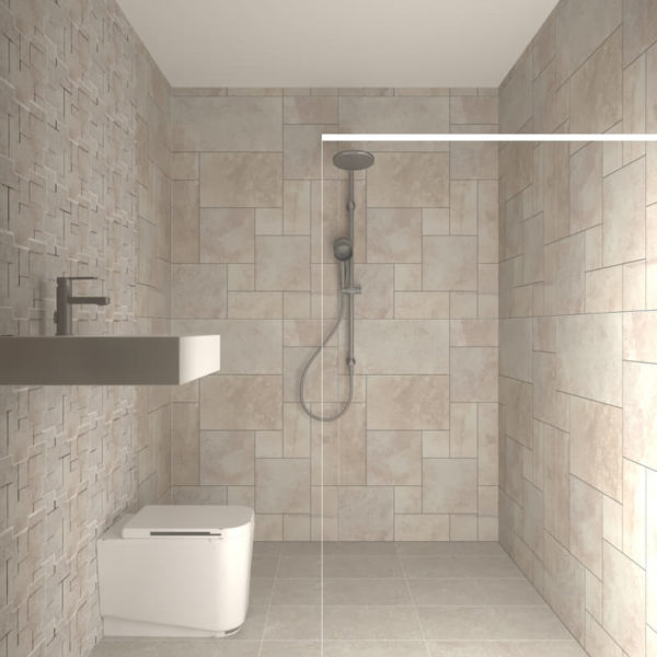 desain kamar mandi minimalis kloset duduk shower simpel