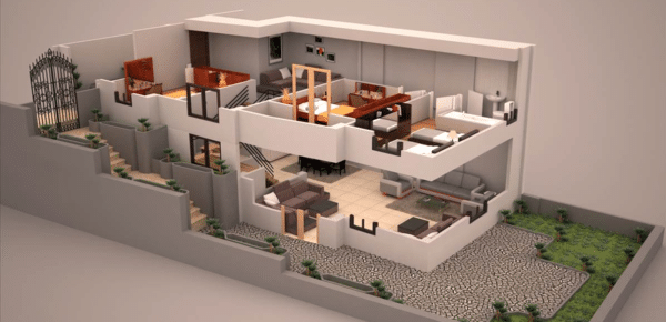 desain rumah minimalis 2 lantai 3d mewah