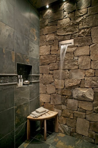 kamar mandi batu alam minimalis cantik