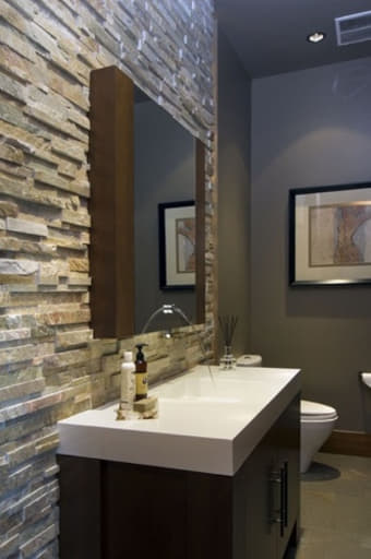 kamar mandi batu alam sederhana modern