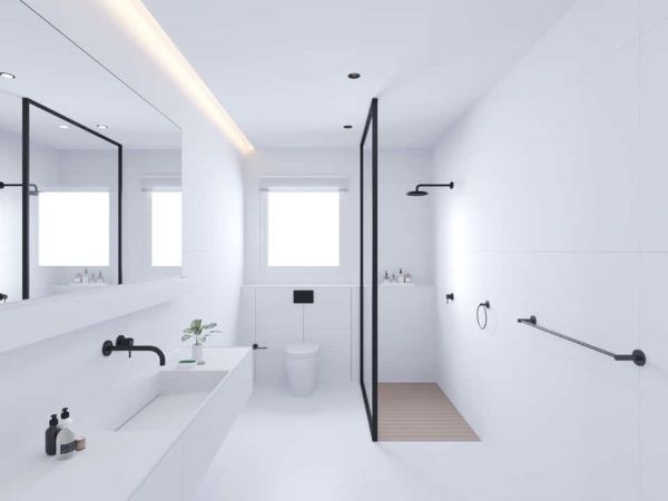 kamar mandi modern ukuran kecil tapi luas