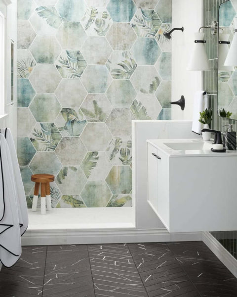 keramik dinding kamar mandi motif bunga cantik