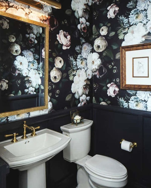 keramik dinding kamar mandi motif bunga elegan