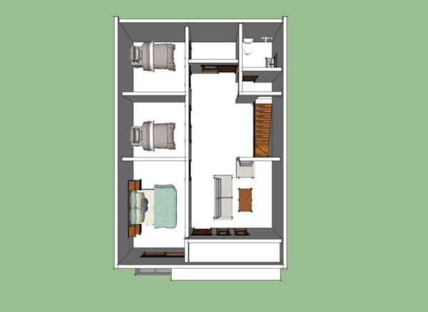 denah rumah minimalis 3 kamar ukuran 7x9