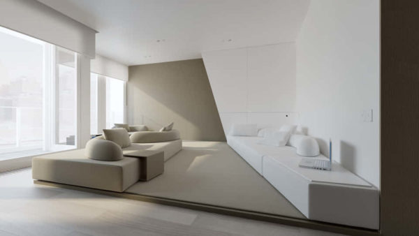 banner desain ruang keluarga minimalis