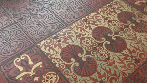 keramik lantai ruang tamu mozaik