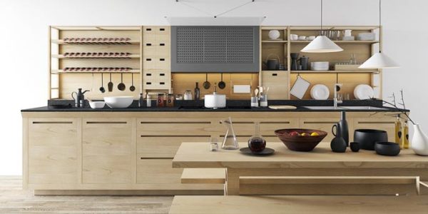 kitchen set industrialis kayu