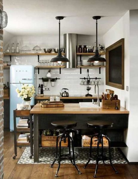 kitchen set industrialis simple desain