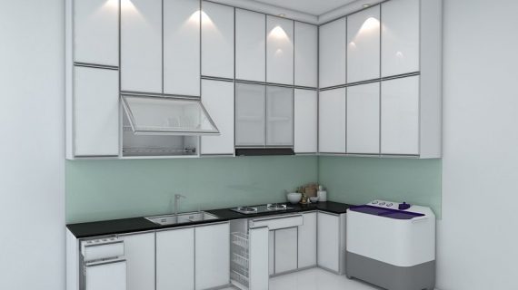 kitchen set stainless kombinasi multiplex