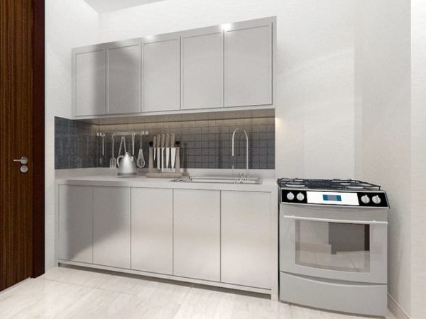 kitchen set stainless steel minimalis