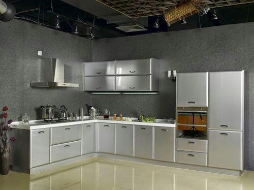 kitchen set stainless steel