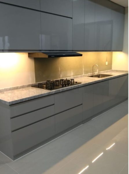 kitchen set stainless top table granit