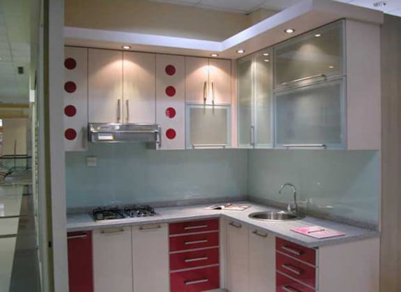 kitchen set kaca kombinasi aluminium
