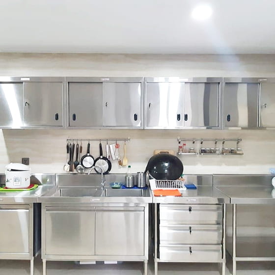 kitchen set aluminium sederhana