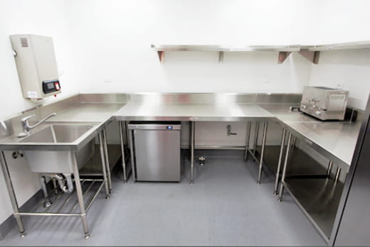 kitchen set aluminium untuk restoran