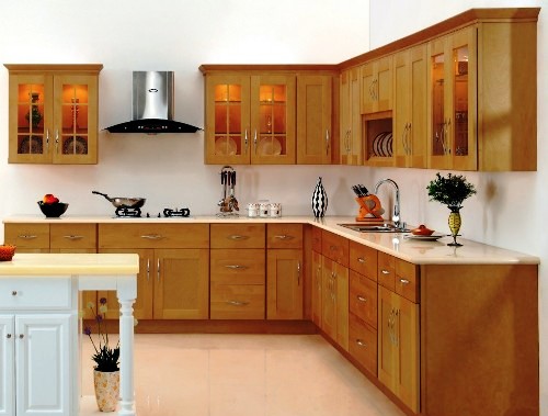 kitchen set hpl motif kayu