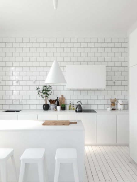 kitchen set minimalis backdrop keramik
