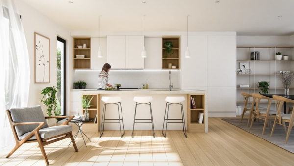 kitchen set modern gaya skandinavia