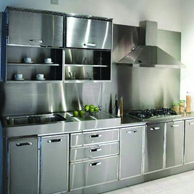 kitchens set aluminium modern