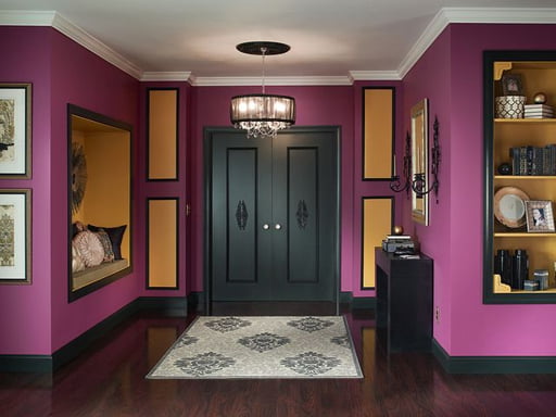 warna cat rumah ungu magenta