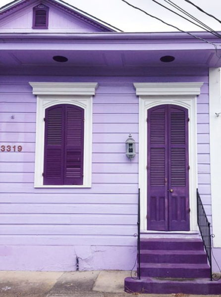warna cat rumah ungu pastel