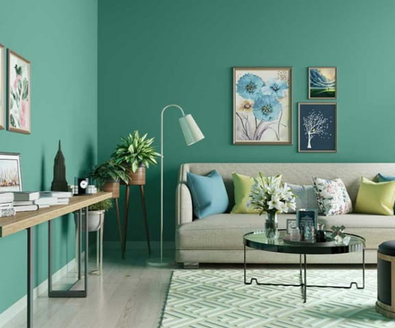 warna cat rumah minimalis bagian dalam - emerald