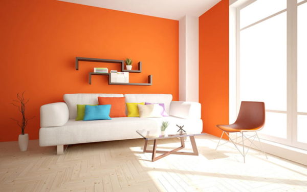 warna cat rumah minimalis - orange
