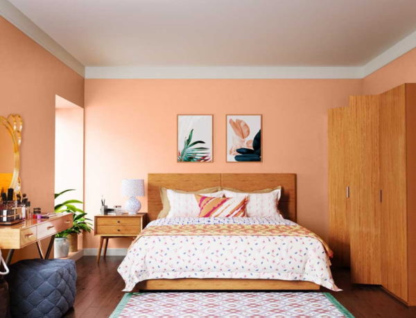 warna cat rumah minimalis - peach