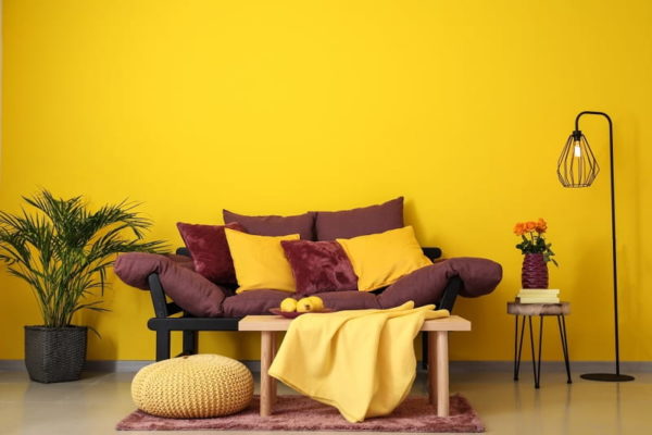 warna cat rumah yang bagus dan cerah - kuning