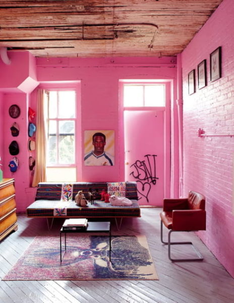 warna cat rumah yang sejuk - pink