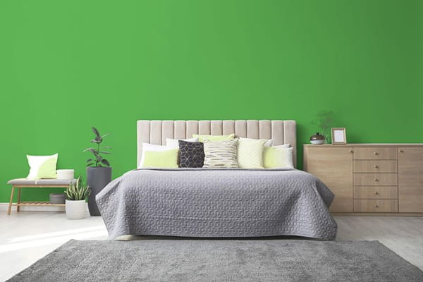 warna cat tembok kamar - hijau klepon