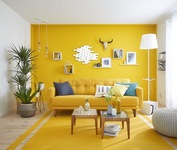 warna cat tembok yang bagus - kuning