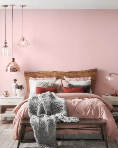 warna cat kamar pink soft romantis