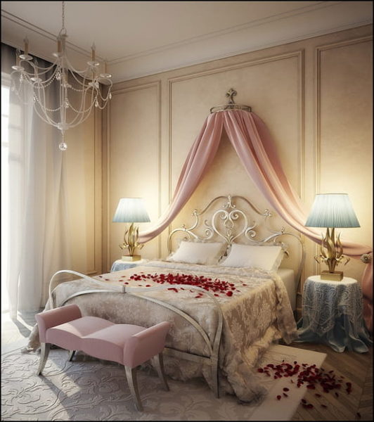 warna cat kamar tidur romantis - krem