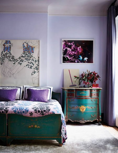 warna cat kamar yang bagus untuk perempuan - lilac