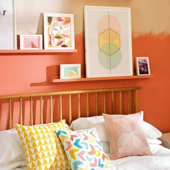 warna cat kamar yang bagus untuk perempuan - orange