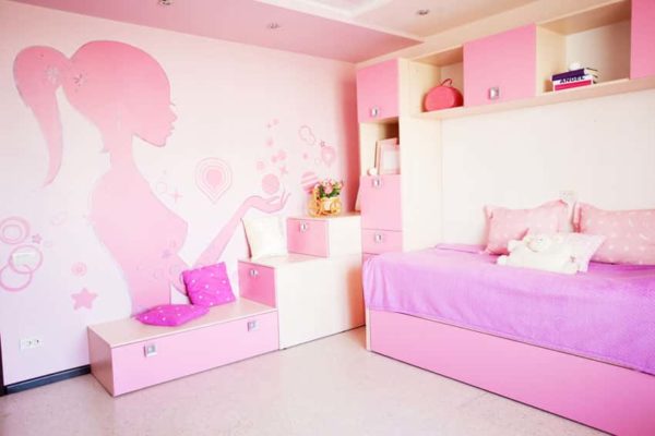 warna cat kamar yang bagus untuk perempuan - pink